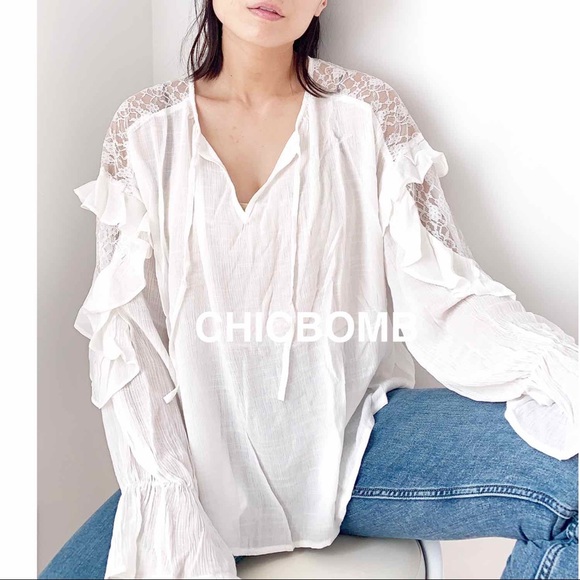 SOFT LACE Ruffles Lace top - Picture 5 of 6